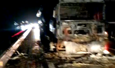 Фото На автодороге «Москва-Челябинск» загорелся грузовой автомобиль