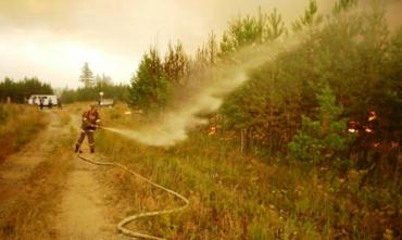 Фото В Челябинской области рядом с поселком, где горят леса, сбросили 36 тонн воды